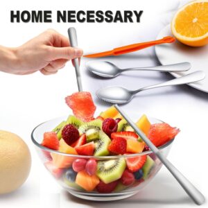 Grapefruit Spoons Serrated Edge Stainless Steel Fruit Knife Grapefruit Utensils Tool Dessert Spoons for Citrus Lemon Kiwi Salads Melon Lime Pitaya Apple Fruit Puree