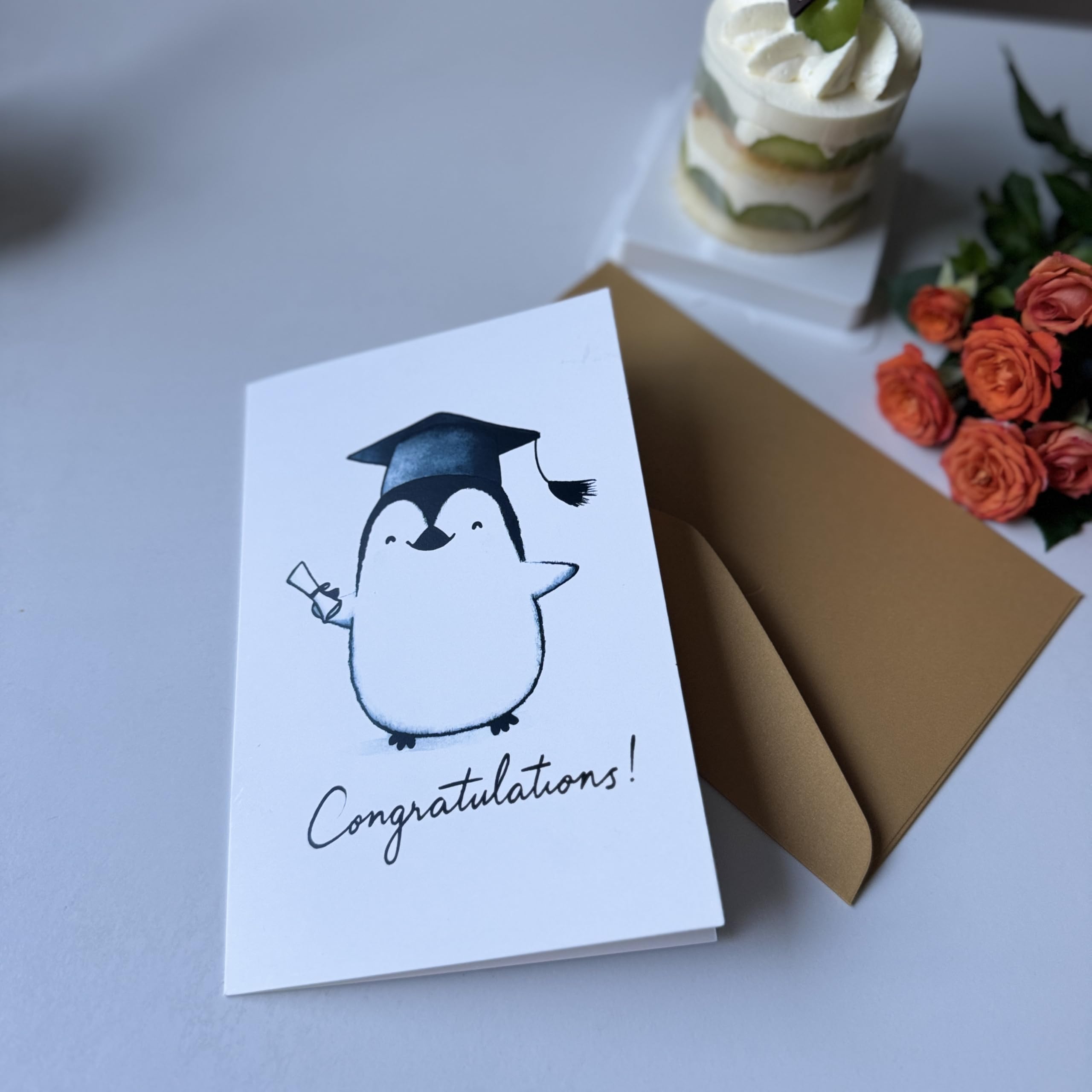 VIXPLE Funny Graduation Card, Congrats on Your New Diploma Pun Card, Cute Graduation Card for Him/Her (3), GOLD