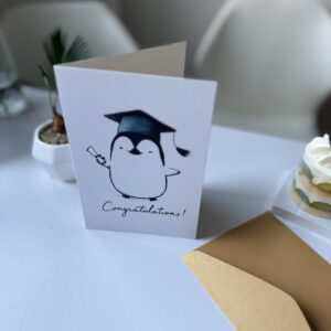 VIXPLE Funny Graduation Card, Congrats on Your New Diploma Pun Card, Cute Graduation Card for Him/Her (3), GOLD