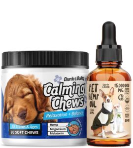 charlie buddy - hеmp oil for dogs cats, calming chews for dogs