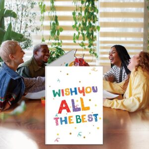 GOLDCROW Jumbo Retirement Card Large Greeting Farewell Card We Will Miss You White Going Away Party Decorations for Women Men Coworker Leaving Card Giant Happy Retirement Party Signature Guest Book