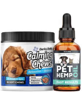 charlie & buddy hеmp Оil for dogs cats, calming chews for dogs, dog anxiety relief