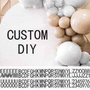 Dunzoom 134 Pcs DIY Letter Sign Sticker for Backdrop Customizable Happy Birthday Gender Reveal Sticker for Balloon Arch Decorations Make Your Own Letter Sticker Kit for Birthday Party Baby Shower