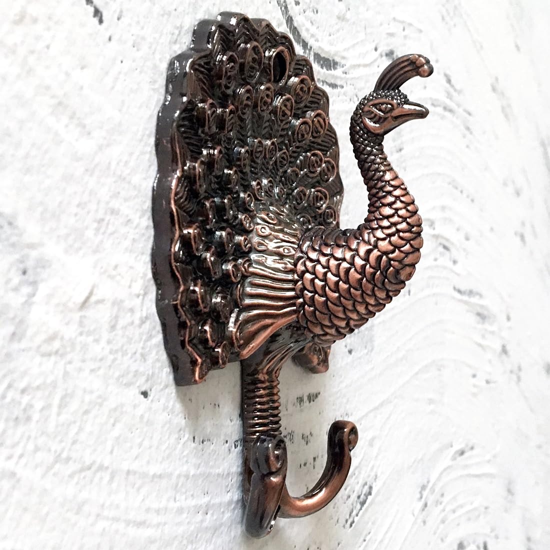 Peacock Wall Hook Coat Hanger Entryway Wall Hook Kitchen Versatile Hook Decorative Hook Antique Copper (Antique Copper)