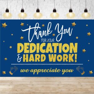 we appreciate you banner decorations thank you banner thank you for all you do backdrop for teacher employee staff doctors nurse poaster boss volunteer appreciation week party decor - blue gold