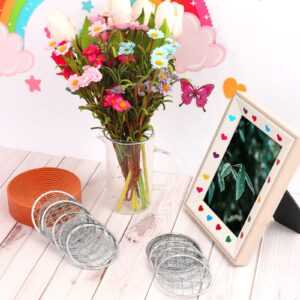 Mason Jar Lids, 15Pcs Metal Wide Mouth Mason Jar Lid Organizer Universal Mason Jar Covers Flower Organizer Lid Insert with Square Grids Mesh Cover Flower Grid for Vase for Home Office Flower Arranging