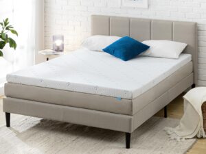 sleepy's 3 inch gel memory foam mattress topper | breathable & cooling | certipur-us certified | pressure relieving comfort & support | king: 3" h x 76" w x 80" d