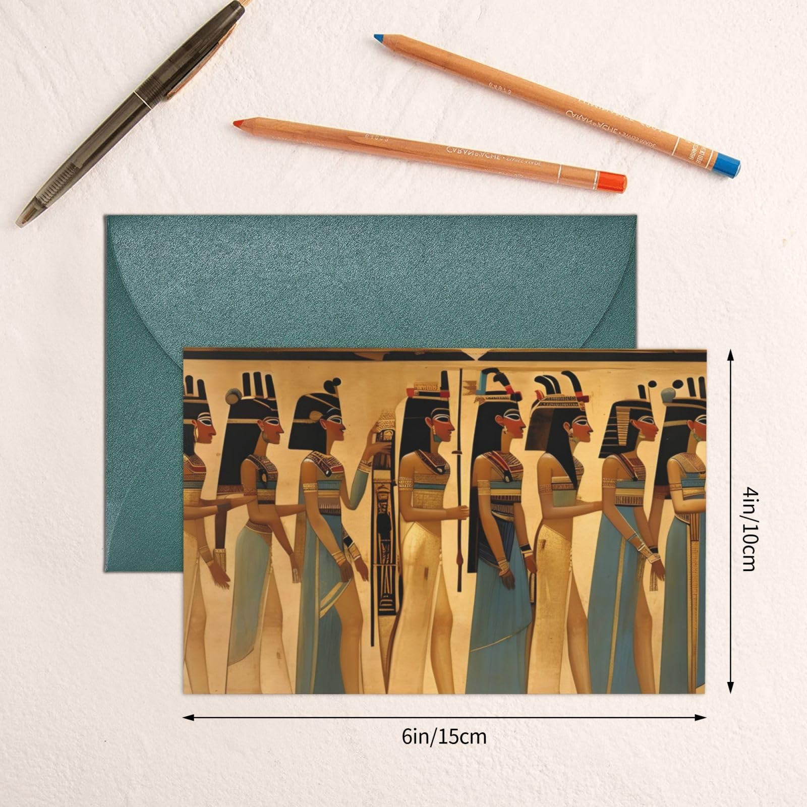 QHWLR Women In Ancient Egypt Print Greeting Card For Birthday Wedding Party Invitation Appreciation Cards For