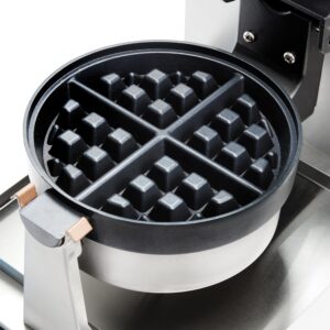 Winco Commercial-Grade 7" Belgian Waffle Maker with Non-Stick Plates