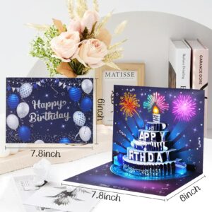 APOTODITO Birthday Cards, Pop Up Birthday Cards with Music and Light, 3D Birthday Gift Card, Birthday Gifts for Women Men Mom Girls Kids