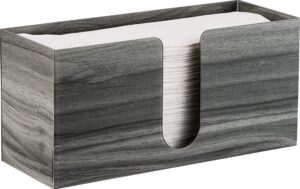 designer multifold acrylic paper towel holder countertop dispenser (grey wood)