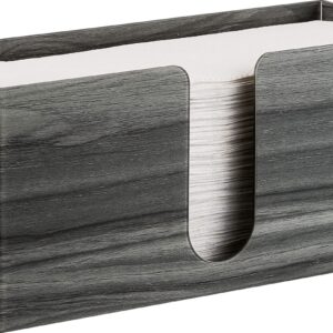 Designer Multifold Acrylic Paper Towel Holder Countertop Dispenser (Grey Wood)