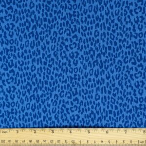 stitch & sparkle 100% cotton 44" wild spots sewing & craft fabric by the yard, lapis