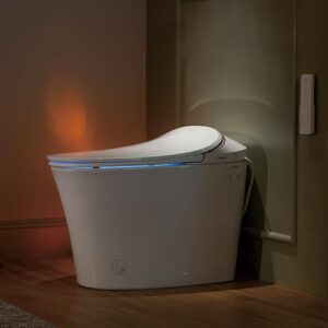 WOODBRIDGE Smart Bidet Toilet with Auto Open/Close Lid, Foot Sensor Operation,Dual Auto Flush, Heated Seat, Power Outage Flush,Hygienic Wash,Night Light,LT610