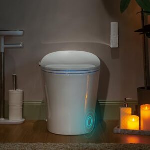 woodbridge smart bidet toilet with auto open/close lid, foot sensor operation,dual auto flush, heated seat, power outage flush,hygienic wash,night light,lt610