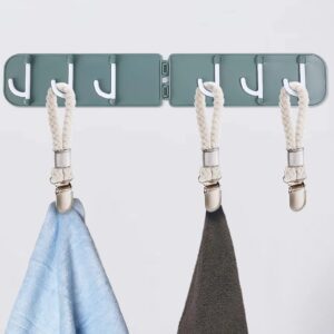 4Pcs Braided Cotton Loop Metal Towel Clips Portable Traveling Clothespins Clip for Indoor Outdoor Clothesline Drying Towel Clips for Hanging On Wall