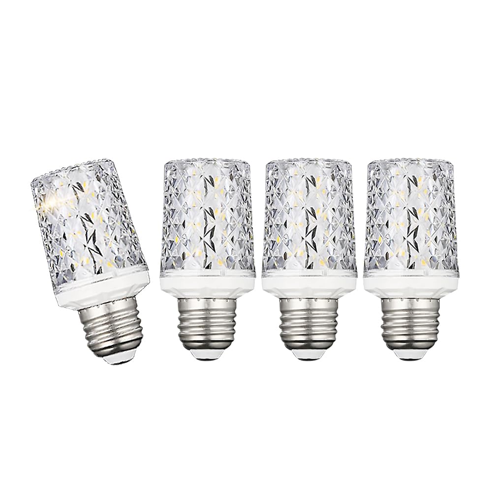 E26 LED Bulbs,Modern Craft Crystal lamp,4000K Natural Light 18W LED Light Bulbs Equivalent 100W,360° Beam Angle,AC 85-265V, Edison Screw SES LED Corn Lamp, Not Dimmable(4 Pack)