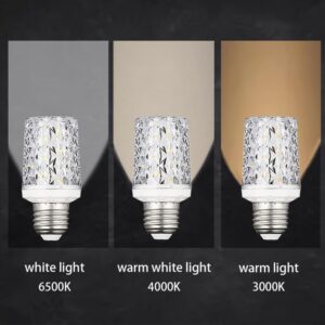 E26 LED Bulbs,Modern Craft Crystal lamp,4000K Natural Light 18W LED Light Bulbs Equivalent 100W,360° Beam Angle,AC 85-265V, Edison Screw SES LED Corn Lamp, Not Dimmable(4 Pack)