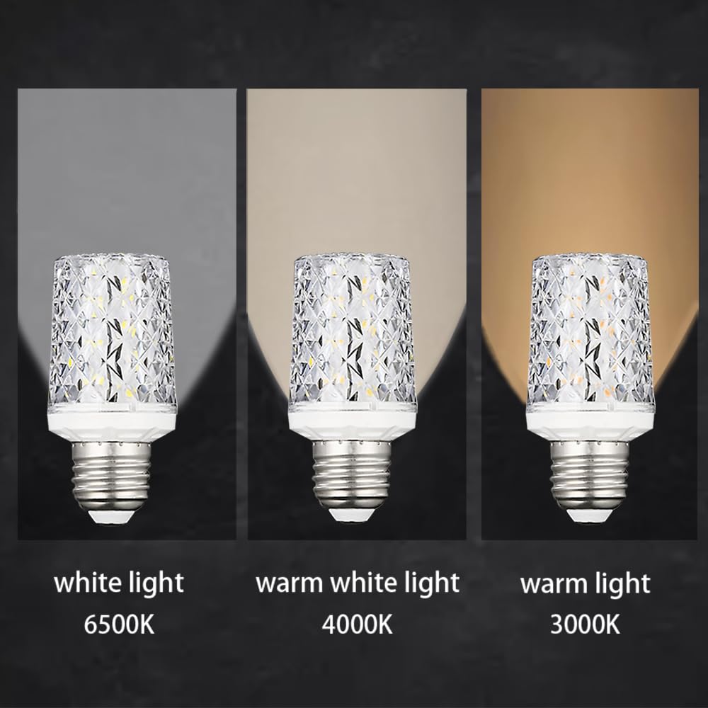 E26 LED Bulbs,Modern Craft Crystal lamp,4000K Natural Light 18W LED Light Bulbs Equivalent 100W,360° Beam Angle,AC 85-265V, Edison Screw SES LED Corn Lamp, Not Dimmable(4 Pack)