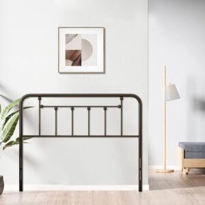 EtherealZYF Metal Headboard Full Size Headboard Metal Construction, Rustic Farmhouse Style, Effortless Assembly, Steel Headboard for Bedroom Black