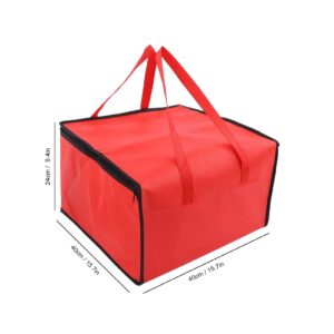 Gavigain Insulated Catering Bag, Portable Pizza Delivery Bag Large Capacity Thermal Insulation Oil Proof Door Dash Catering Bag for Car, Camping (12 inches (40 * 40 * 24CM))