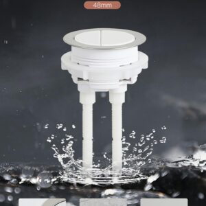 BKK HOME Toilet Cistern Dual Flush Valve Push Button Replacement Toilet Tank Flush Valve Ceramic Push Button Thread Diameter 48mm/1.89"