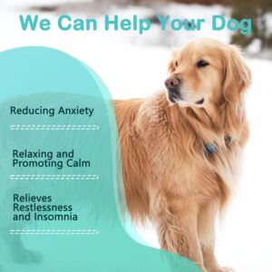 Hemp Calming Chews for Dogs Anxiety Relief Dog Calming Treats Natural Ingredients Dog Calming Chews Aid with Separation, Barking and Sleeping, Promote Relaxation, Reduce Stress