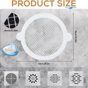 20 PCS Disposable Hair Drain Stickers, 2024 New Disposable Shower Drain Covers Hair Catcher, Drain Mesh Sticker Drain Screen, Floor Drain Sticker for Bathroom Laundry Bathtub Kitchen Sink