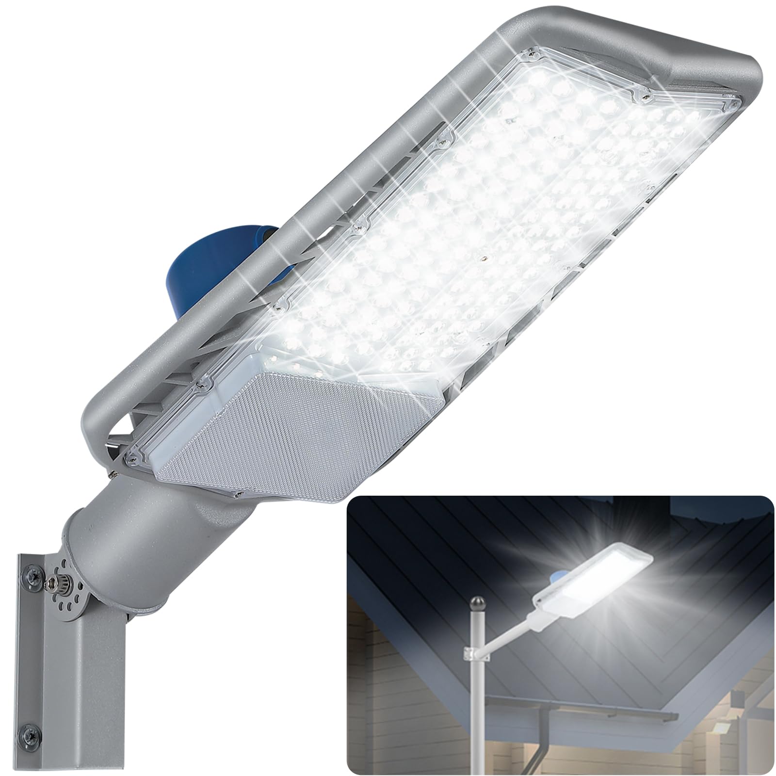 250W 35000LM LED Parking Lot Light,6500K,Dusk to Dawn Photocell,Commercial Outdoor Area Lighting, Shoebox Light, 180° Adjustable Arm, IP66 Waterproof for Yard, Street, Stadium (1 Pack)