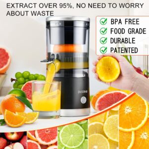 Electric Citrus Juicer Rechargeable - Electric Juicer Machines with USB and Cleaning Brush Portable Compact Juicer for Orange, Lemon, Limes