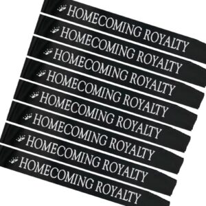 nauxiudsjs homecoming royalty sashes black, homecoming royalty sashes set of 8 for school dance graduation party cosplay pageants prom party accessories, 8 pack black