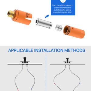 J-HVA Sediment Water Filter G3/8(9/16in) - Under Sink Water Filter, for Bathroom Kitchen RV Plumbing Water Faucet Supply Lines,35 Micron Flushable Inline Water Hose Filter, Conncet Angle Valve(2 Pack)