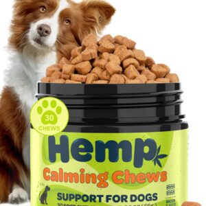 Zingly Hemp Calming Chews for Dogs Anxiety Relief for Dogs Calming Chews - Anxiety Relief Treats, Dog Separation Stress and Anxiety Relief Calming Care Treats for Dogs, Bacon, 30 Counts