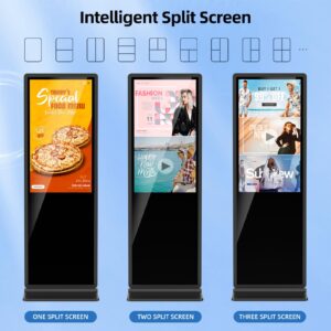 JIYANG 65 Inch Digital Signage Display,Indoor Floor Standing TouchScreen Advertising Display Kiosk Android System,Commercial LCD Totem Support HDMI-in,Free Customization Stickers and CMS System(Black)