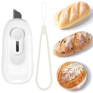 homelove magnetic bread lame dough scoring tool wtih retractable blade and hanging rope, bread scoring tool for homemade bread, bread baking & making tools supplies accessories