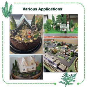 32PCS Model Trees Mixed Miniature Trees Model Tree Train Trees Railroad Scenery Diorama Tree Architecture Trees Fake Trees for Building Model DIY Crafts Diorama Scenery Landscape, Natural Green