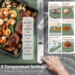 Food Warming Mat, Electric Warming Tray - 6 Heat Settings, Rollable & Portable, Upgraded Graphene Full Surface Rapid Heating, Easy to Clean, Ideal for Parties, Buffets, and Daily Use