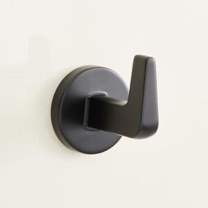 signature hardware 953923 drea single robe hook - matte black