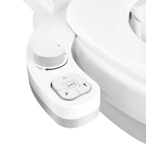 generic ultra-thin 3-function bidet toilet seat attachment white