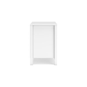 Signature Design by Ashley Hallityn Minimalist 2 Drawer Nightstand for Bedroom, 24.37" Tall, White