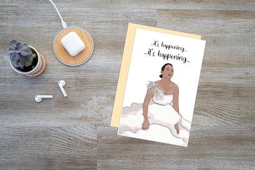 Ure Tenk Funny Bridal Shower Gift for Bestie, Hilarious Bridesmaids Proposal Card, Humor Wedding Card for BFF, Getting Married Card