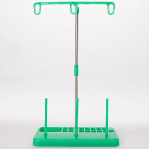 Generic Sewing Thread Organizer Stand with 3 Spools Holder, Green, 33cmx20.8cmx20.2cm