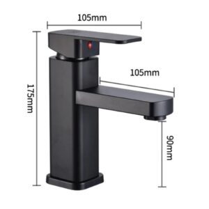 LIANTE Bathroom Faucets Hot and Cold Mixer Tap Deck Mounted Bathroom Basin Faucets Black Washbasin Sink Bathtub Faucet,Kitchen Faucet