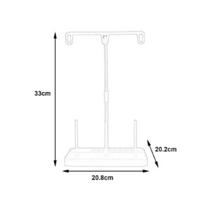 Generic Sewing Thread Organizer Stand with 3 Spools Holder, Green, 33cmx20.8cmx20.2cm