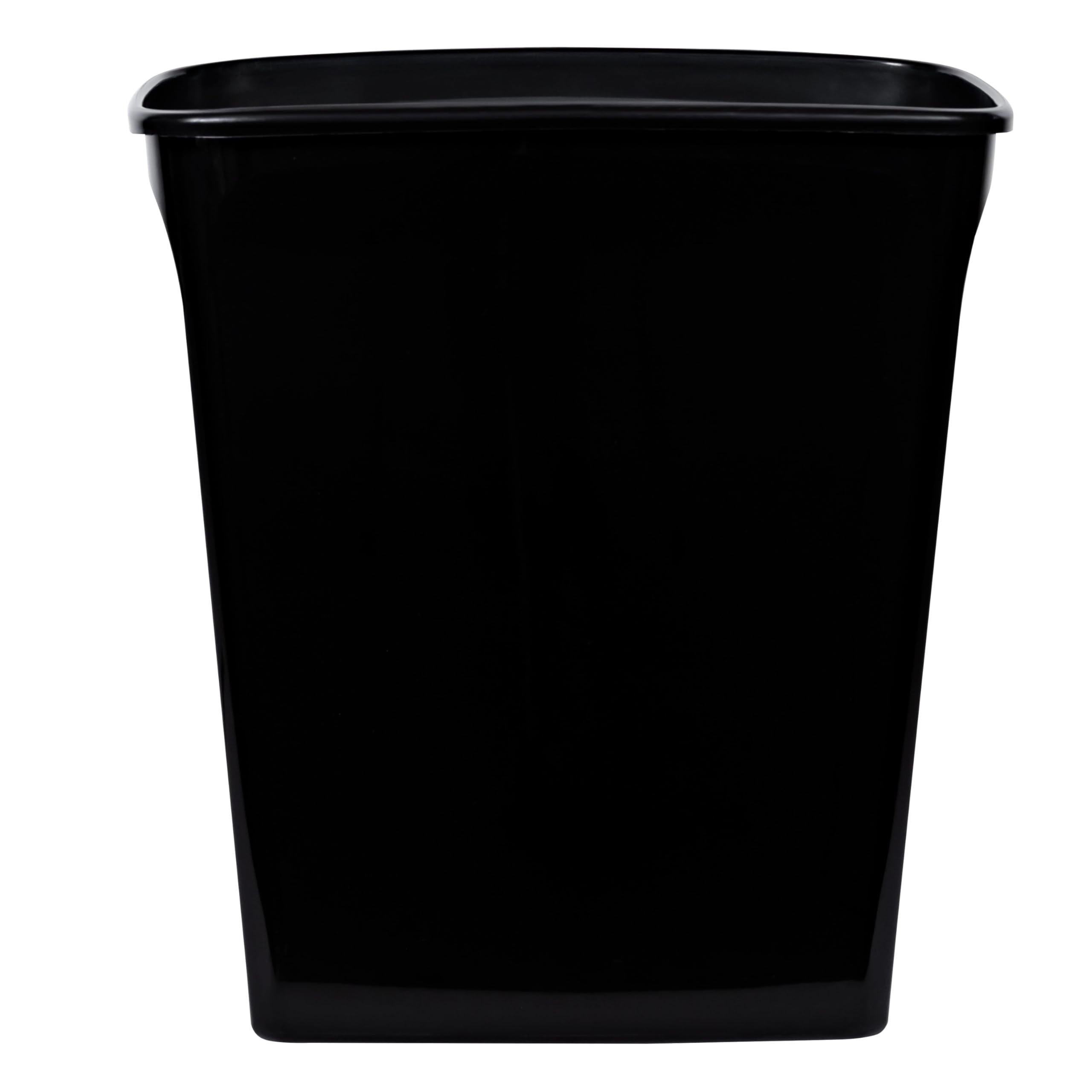 BHCHA 8.8 Gallon Trash Can, Plastic Handled Office Trash Can, Black