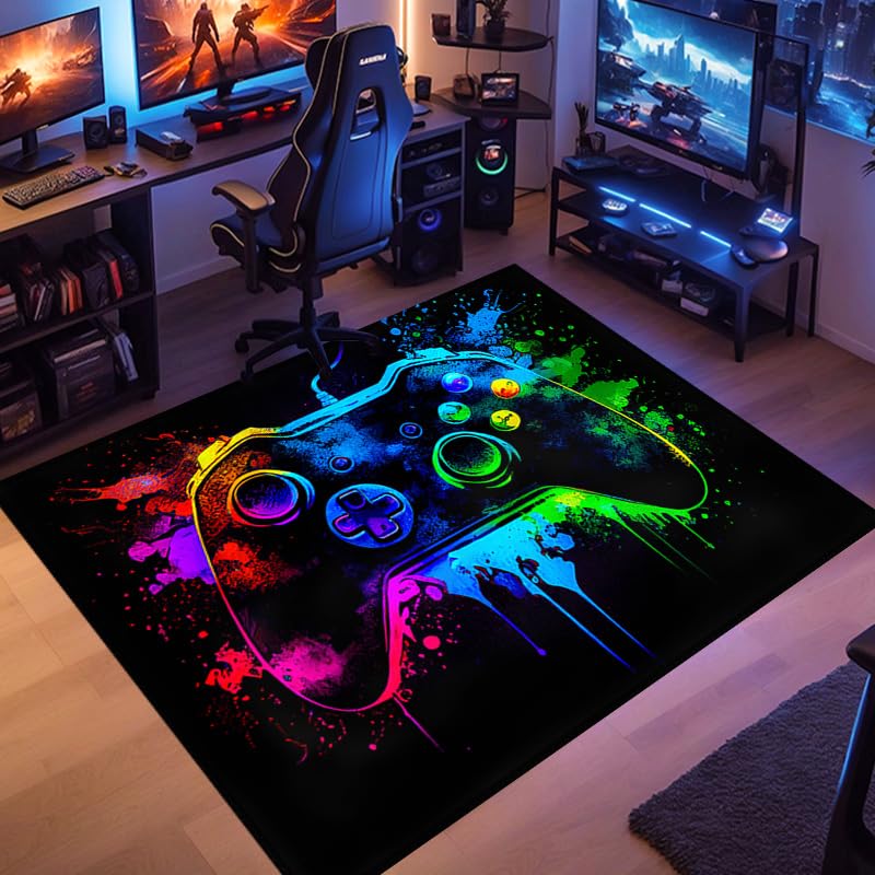 Game Room Gamer Rug Gaming Carpet - 60x40 inches