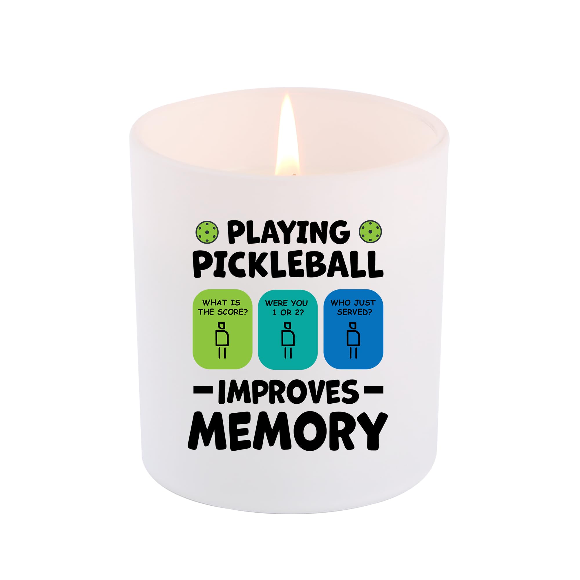 Loovelo Playing Pickleball Improves Memory Pickleball Gifts Scented Candle Home Office Pickleball Lovers Players Jar Candles Sage Floral Lavender Scent 9.5 oz