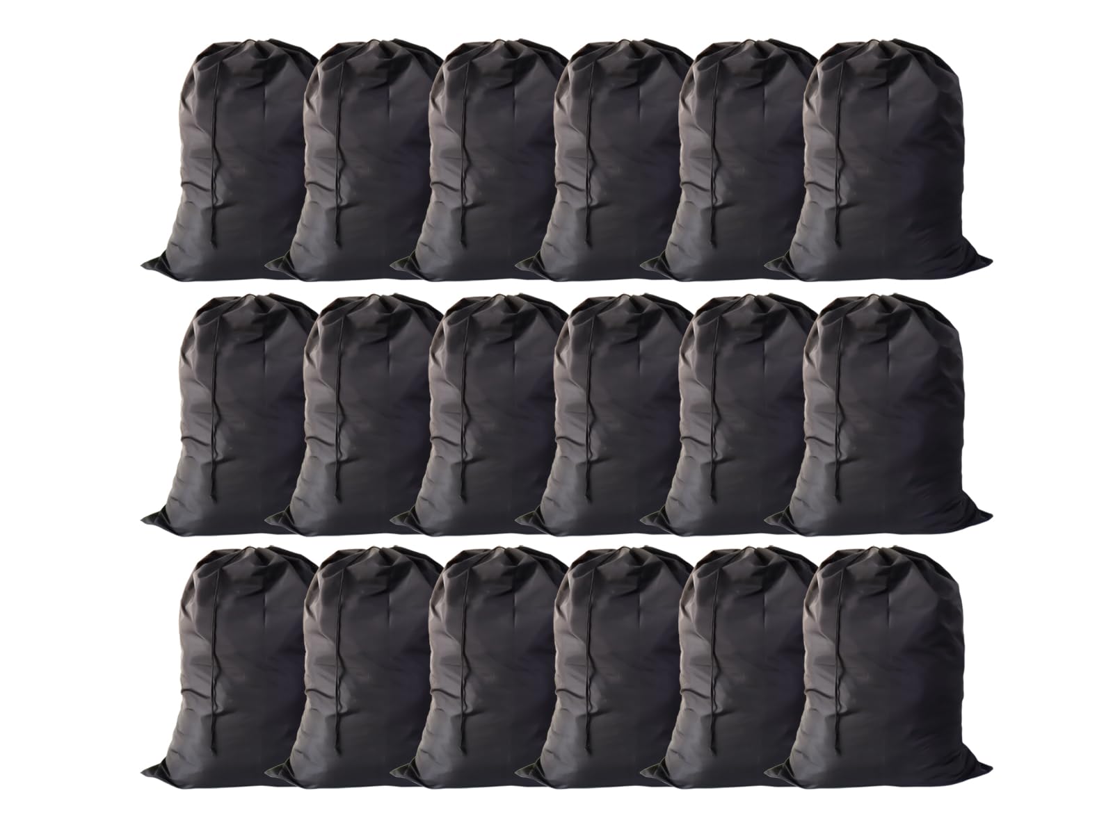 YETHAN Extra Large Laundry Bag 18 Pack, Travel Laundry Bags with Drawstring Closure, 30"x40", for college, dorm, apartment dwellers (18Pcs Black)