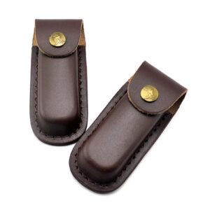 Leathers Knife Pouches Handmade Knife Holsters Belt Loop Case Holder Bag Folding Knife Sheath for Cutting Tool Carriers Folding Knife Pouches Holsters