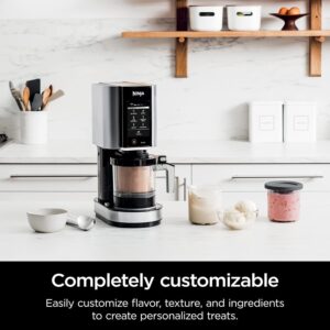 Ninja NC301 CREAMi, Ice Cream, Gelato, Milkshake, Sorbet, and Smoothie Bowl Maker, 7 One-Touch Programs, Silver With 3 Pint Containers (Renewed)